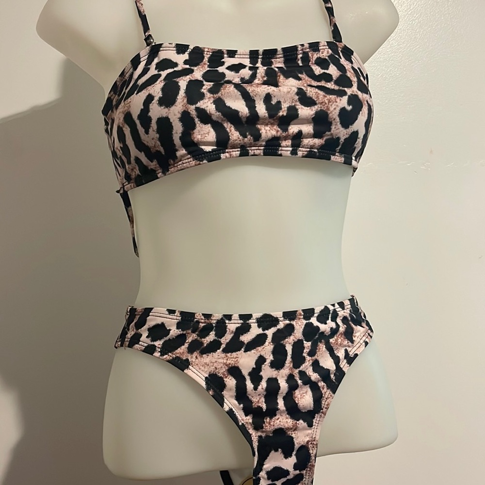 3 piece swim suit, removable sheer top